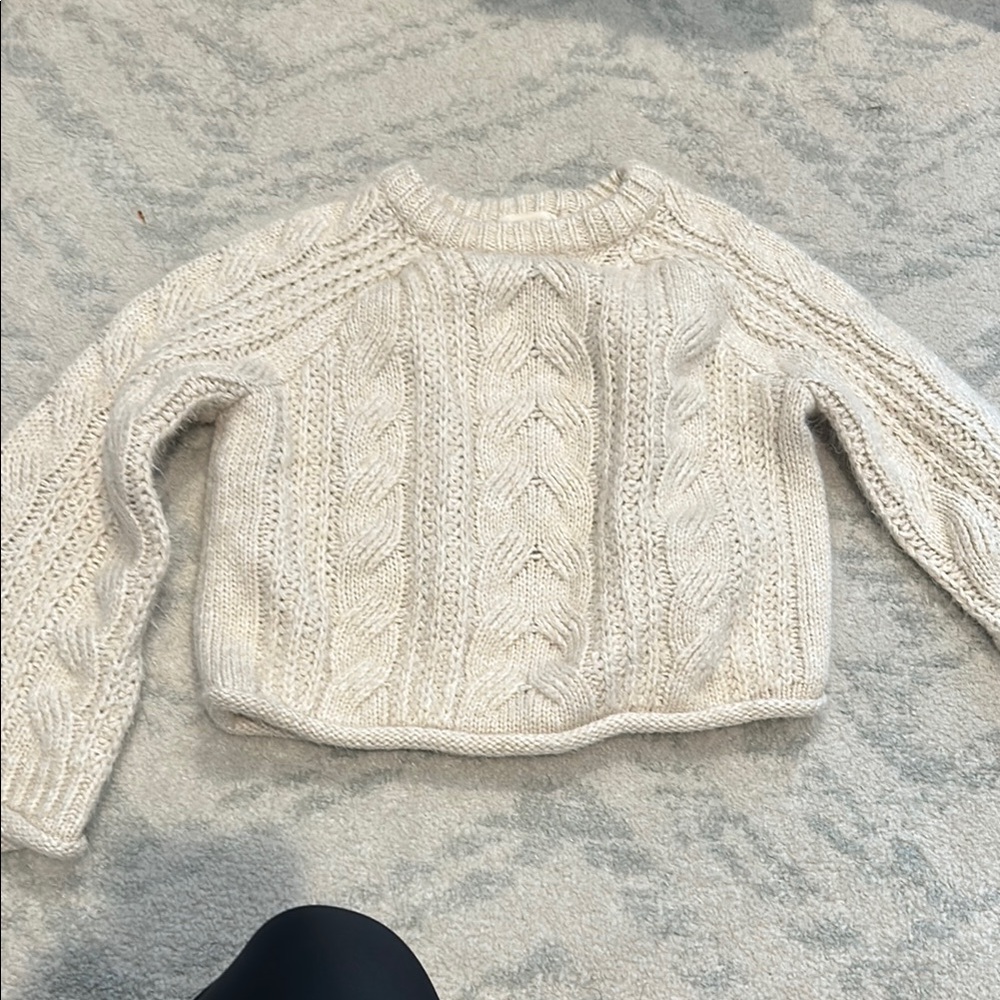Cozy Cream Cable Knit Sweater